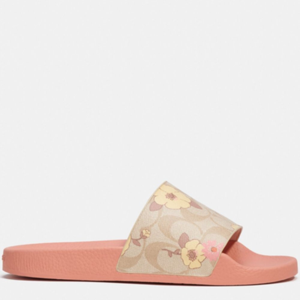 NWT Coach Uli Sport Slide In Signature Canvas With Floral Cluster Print - CI123 - Picture 2 of 4
